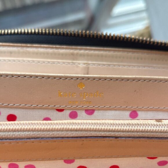 Kate Spade New York Wellesley Neda Zip-Around Black Leather Wallet - Picture 10 of 12